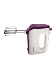 Philips Electric Hand Mixer, 400W, HR3740/11, White/Purple/Silver
