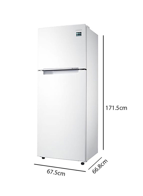 Samsung 450 Litres Double Door Refrigerator with Twin Cooling, RT45K5000WW, Snow White