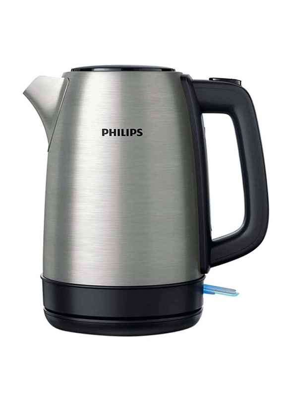 Philips 1.7L Electric Stainless Steel Kettle, HD9350/90, Silver/Black