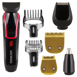 SENCOR SHP6201RD MENS HAIR TRIMMER WITH 6 ATTACHMENTS