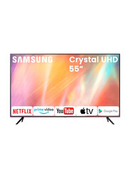 Samsung 55-inch Crystal Flat 4K Ultra HD LED Smart TV, UA55AU7000, Titan Grey