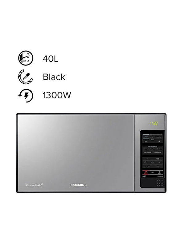 Samsung 40L Solo Microwave Oven, 1000W. MG402MADXBB, Silver