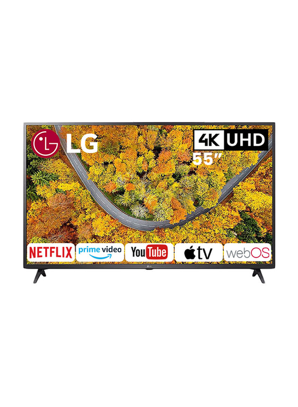 LG 55-Inch UP75 Series Flat 4K Ultra HD LED Smart TV, 55UP7550PVG.FU, Black