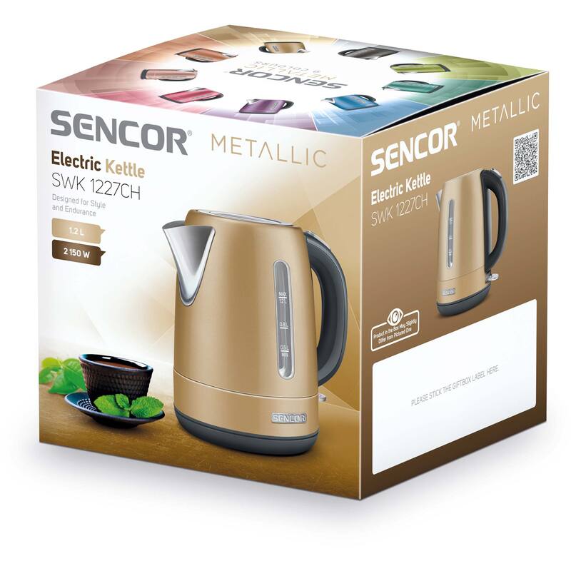 SENCOR SWK1227CH STAINLESS STEEL ELECTRIC WATER KETTLE 1.2L