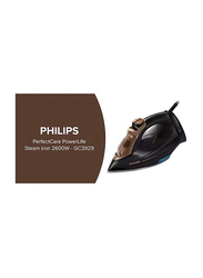 Philips Perfect Care Power Life Steam Iron, 2600W, GC3929, Black/Brown