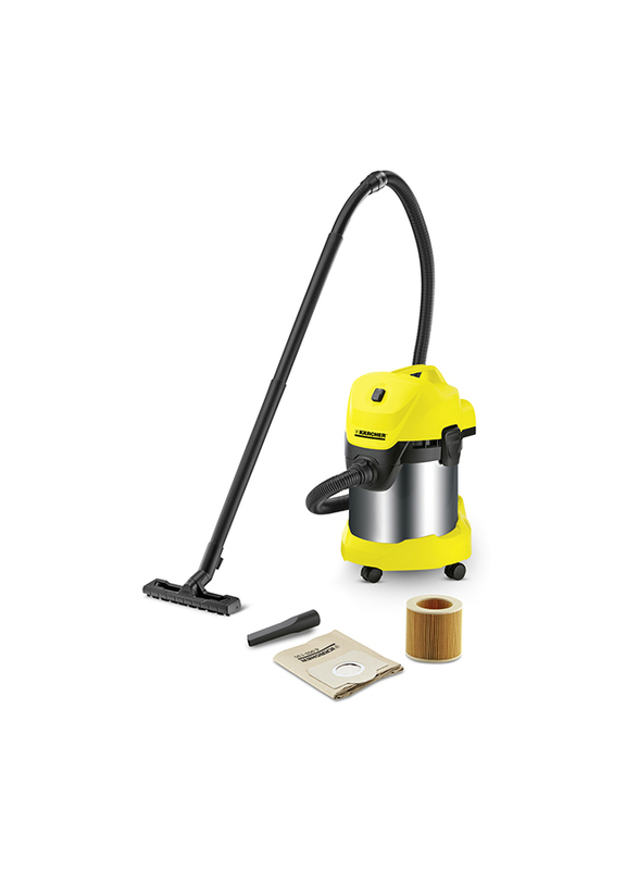 Karcher Wet & Dry Vacuum Cleaner, 17L, WD3 Premium, Yellow/Black