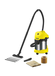Karcher Drum Vacuum Cleaner, 17L, 1000W, MV3/WD3, Yellow/Black