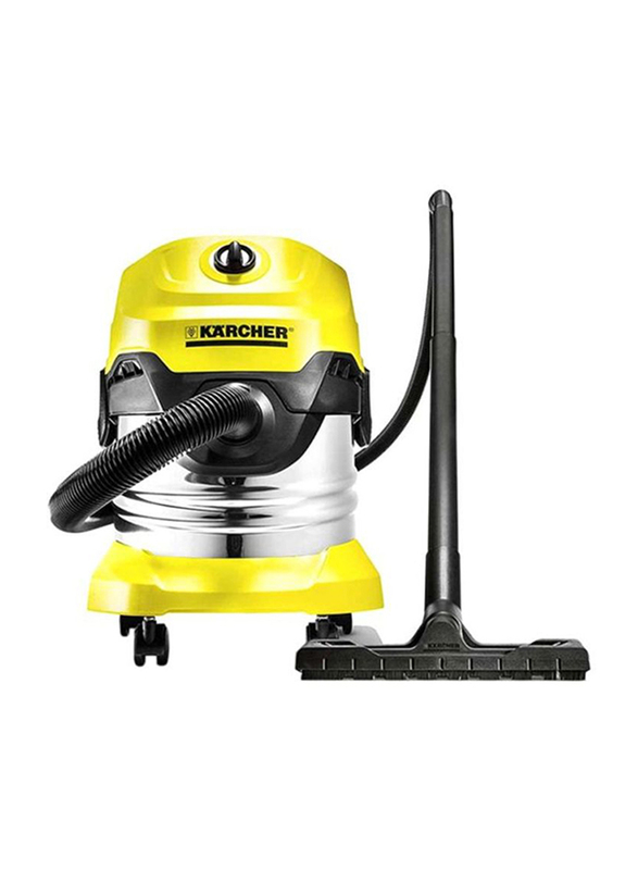 Karcher WD-4 Premium Upright Vacuum Cleaner, Yellow/Black/Silver