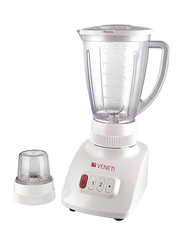 Veneti 2-in-1 Blender with Plastic Jar, 400W, VI-608BL, White