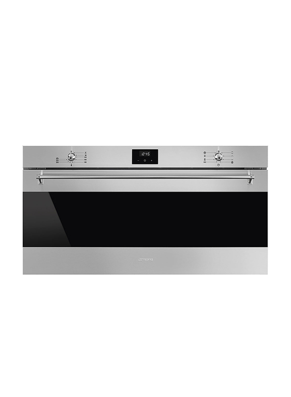 Smeg 100L Built in Stainless Steel Electric Oven, 3100W, SFR9300X, Silver/Black