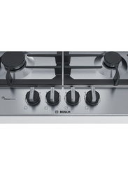 Bosch 4-Burners Built-In Gas Hob, PCP6A5B90M, Silver