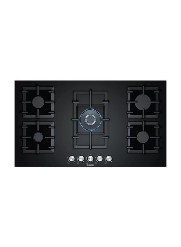 

Bosch 5-Burner Gas Burners Built-In Hob, PPQ9B6O90M, Black