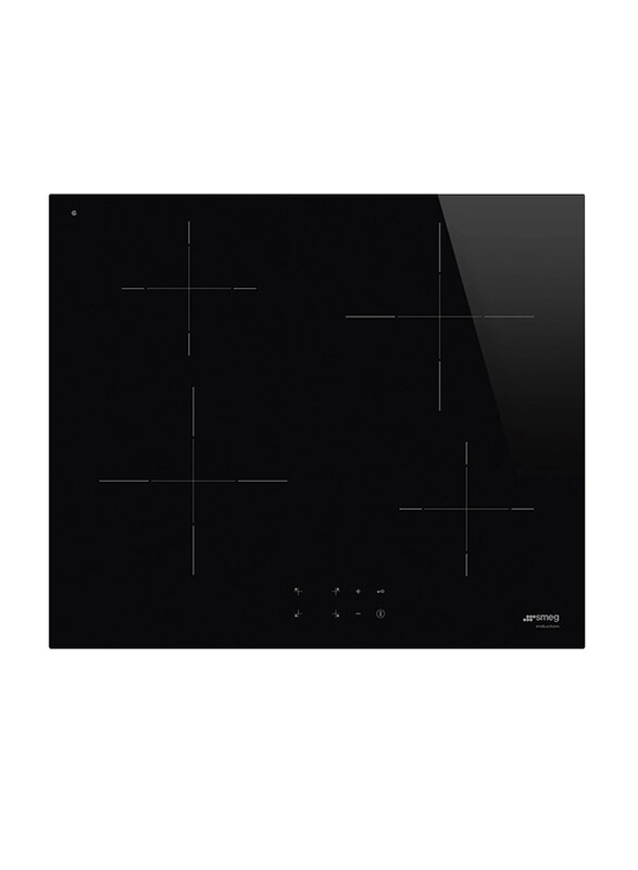 

Smeg 4-Burner Built In Fully Flushed Ceramic Electric Hob, 7200W, SI2641D, Black