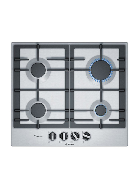 Bosch 4-Burners Built-In Gas Hob, PCP6A5B90M, Silver