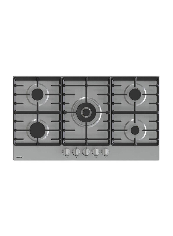

Gorenje 5-Burner Built-In Stainless Steel Gas Hob, GW9C51X, Silver