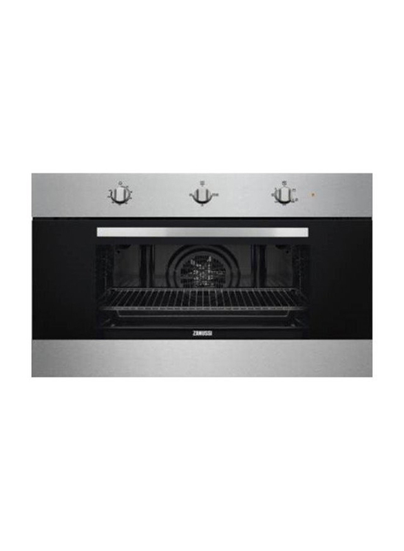 Zanussi 77L Stainless Steel Built-In Gas Oven, ZOG9991X, Silver/Black