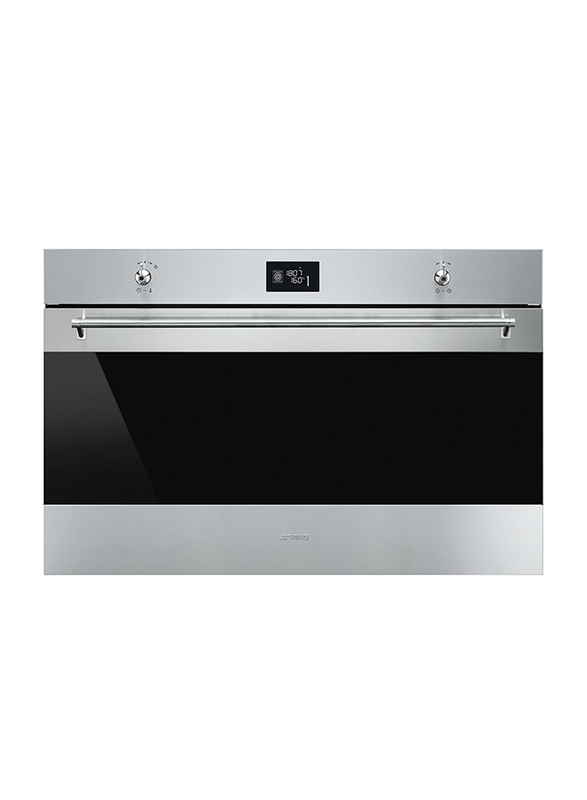 Smeg 115L Built In Stainless Steel Multi Function Electric Oven, 3100W, SF9390X1, Black/Silver