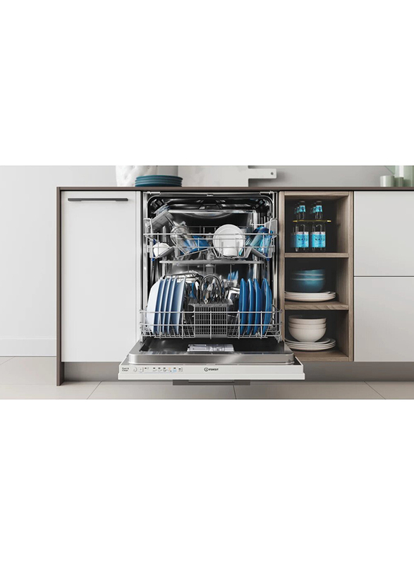 Indesit 13 Place Settings Built-In Fully Integrated Dishwasher, DIE2B19UK, White