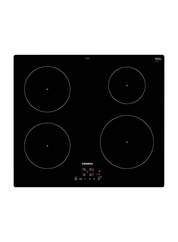 

Siemens 4-Burner Built-In Electric Induction Hob, EU611BEB1E, Black