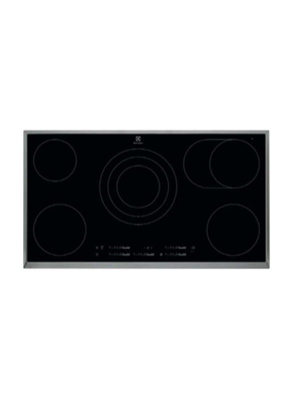 Electrolux 5-Burner Stainless Steel Built-In Induction Hob, EHF9557XOK, Black