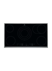 Electrolux 5-Burner Stainless Steel Built-In Induction Hob, EHF9557XOK, Black