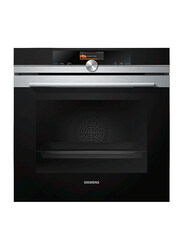 Siemens 71L Built-In Electric Gas Oven, 3600W, HB676G0S6M, Silver/Black