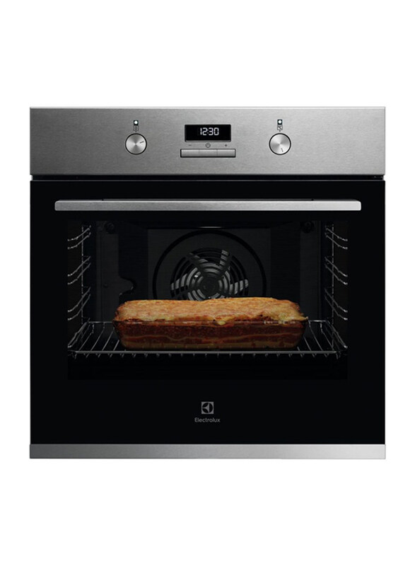 

Electrolux 72L Built-In Electric Gas Oven, KOFGH40X, Silver/Black