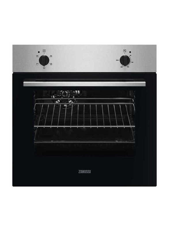 

Zanussi 53L Stainless Steel Built-In Electric Oven, ZOHNC0X1, Silver/Black