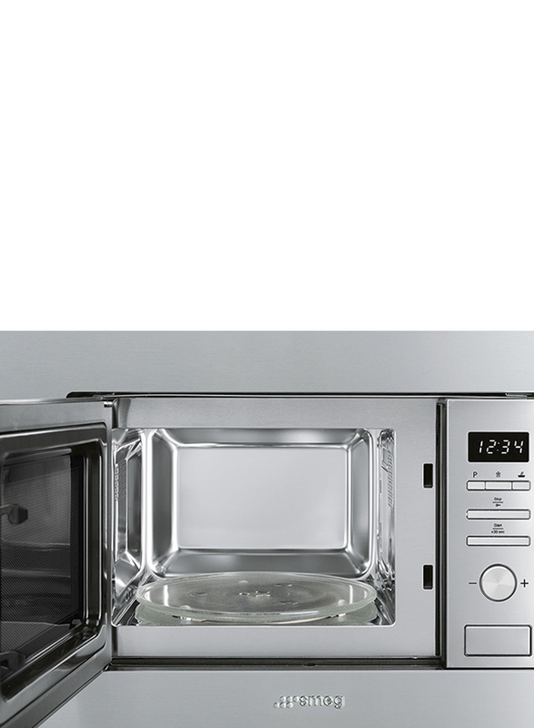 Smeg 20L Built In Stainless Steel Electric Oven, 1250W, FMI020X, Black/Silver