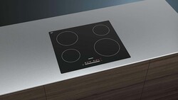 Siemens 4-Burner Built-In Electric Ceramic Hob, ET611FE17Q, Black