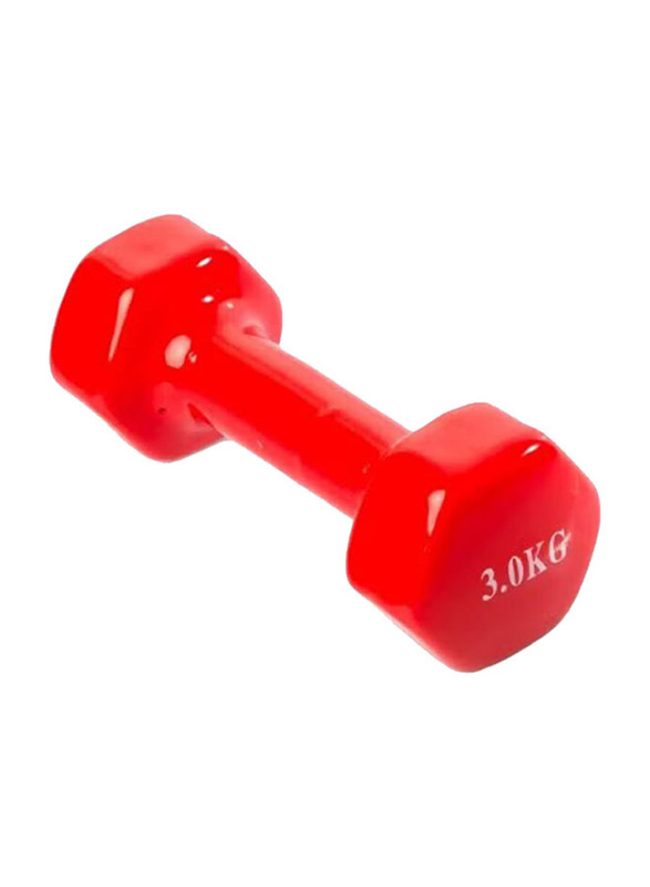 

Generic Vinyl Covered Dumbbells Set, 3 KG, Red