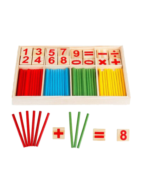 LW Wooden Counting Sticks Toy Set, Ages 2+