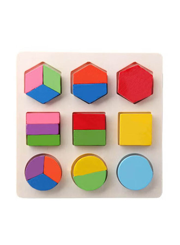 

Generic Wooden Geometric Shape Puzzle Toy, Multicolour, Ages 2+