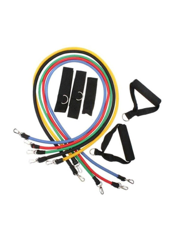 

Generic Latex Resistance Bands Fitness Exercise Tube Rope Set, 10 Piece, Multicolour