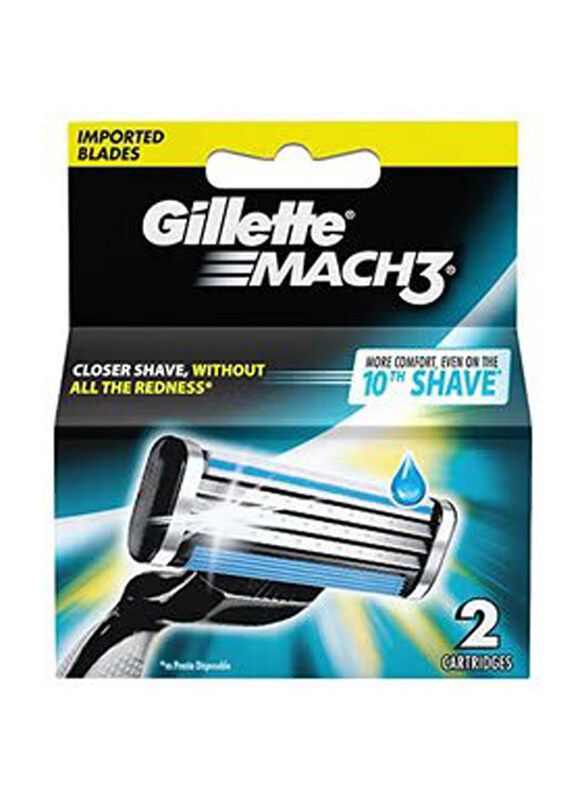 

Gillette Mach3 Manual Shaving Razor Blades, 82190804, 2 Pieces