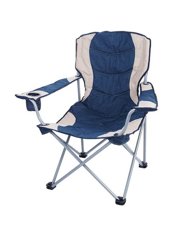 

Generic Foldable Garden & Beach Chair, One Size, FBC1, Blue/Beige