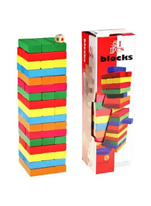 

Generic Jenga Blocks Coloring Big Size Toy, 54 Pieces, Ages 5+