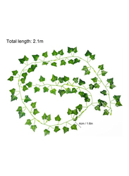 12-Piece Home Garden Artificial Ivy Fake Foliage Leaf, 2.1m, S2-0206, Green