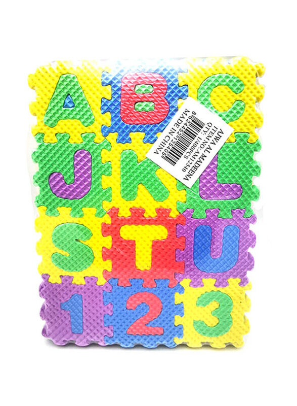 36-Piece Alphabets & Numbers EVA Square Foam Puzzle Crawling Mat