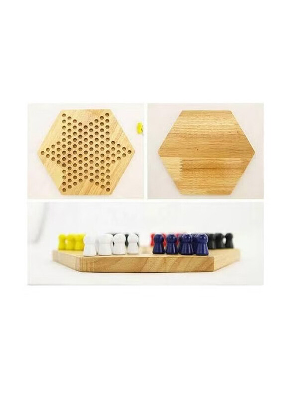 Wooden Chinese Checker Set, Ages 6+