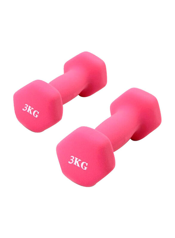 

Generic Strength Training Dumbbells Set, 2 x 3 KG, Pink