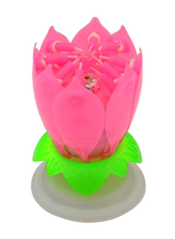 Flower Shaped Rotating Musical Candle, 2724630928951, Multicolour