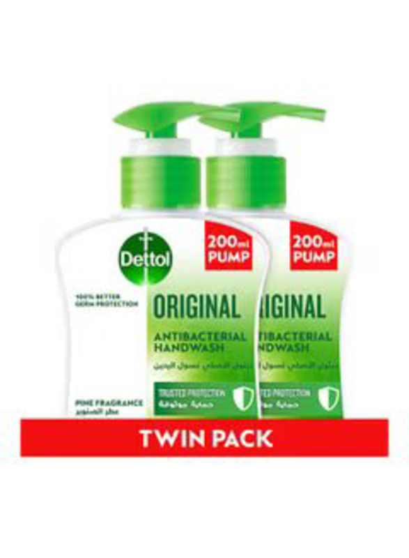 Dettol Original Pine Fragrance Hand Wash, 2 x 200ml