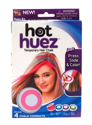 Hot Huez Temporary Hair Chalk Set, 4 Pieces, Multicolour