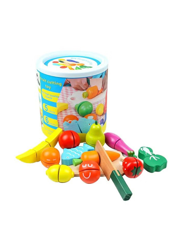 Beauenty Cutting Fruits Vegetables Colourful Pretend Play Set, Ages 3+