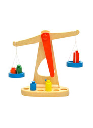 Montessori Wooden Balance Weighing Scale Educational Toy Set, Ages 5+