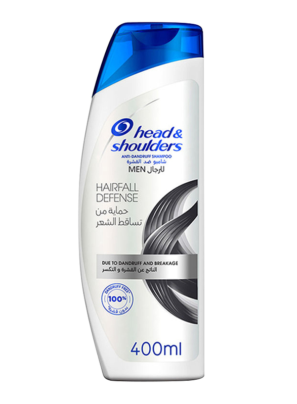 Head & Shoulders Hairfall Defense Anti-Dandruff Shampoo for Men for All Hair Types, 400ml
