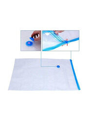 Vacuum Seal Storage Bag, 100 x 67 cm, Clear/Blue