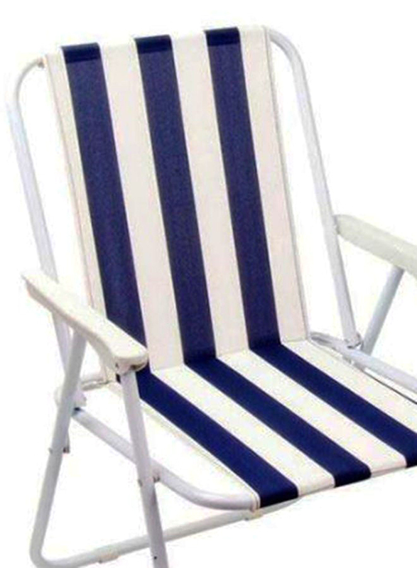 Multipurpose Foldable Chair, CH2460MLT, 26.4 x 24.6 x 43.7inch, White/Blue