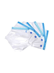 Vacuum Storage Food Saver Seal Bag Set, 5 Piece, Clear/Blue